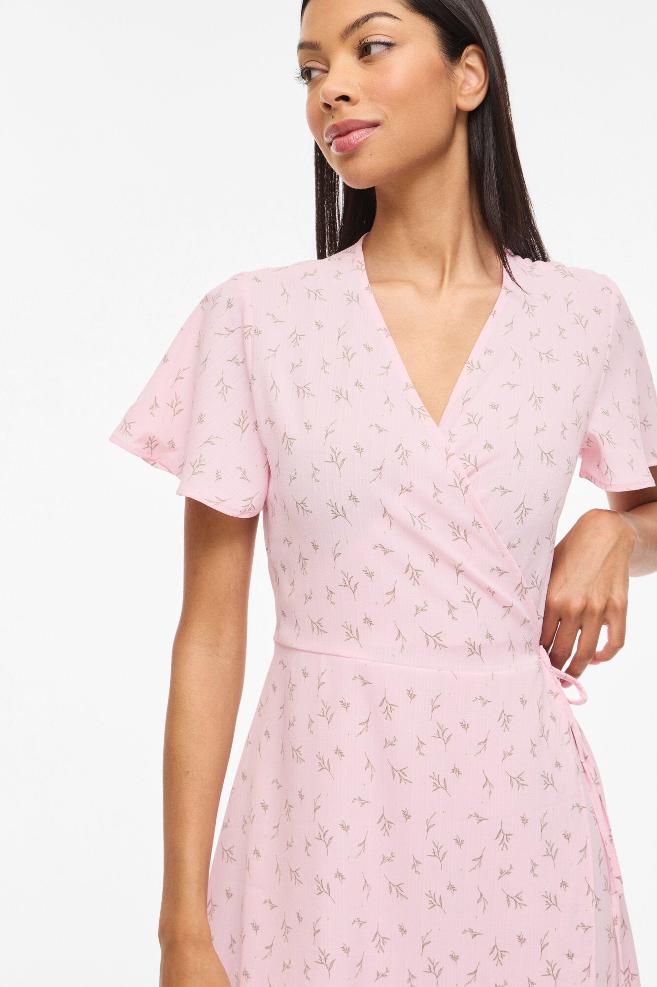 Vilovie Wrap midi kjole - Cherry Blossom
